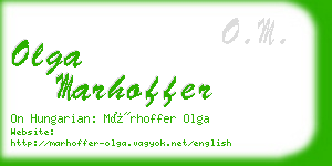 olga marhoffer business card